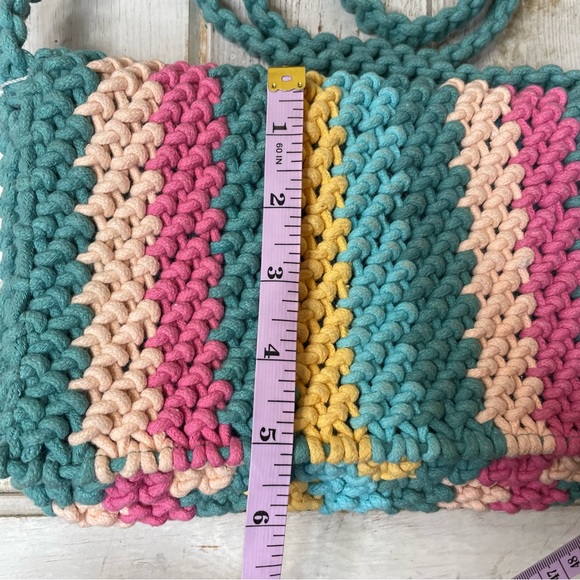 Accessorize London Stripe Macrame Crossbody Bag - Picture 9 of 14
